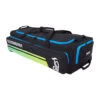 4500 Cricket Wheelie Bag Black Aqua -Sports Ball Store 4500 Wheelie bag black front