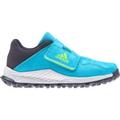 Youngstar Junior Hockey Shoe Cyan Velcro Strap -Sports Ball Store Adidas Hockey Youngstar Hockey Shoe with Velcro Strap outsole