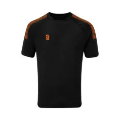 Dual Collar Training Shirt -Sports Ball Store DU009 Black Orange scaled 1