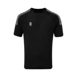 Dual Collar Training Shirt -Sports Ball Store DU009 Black Silver scaled 1