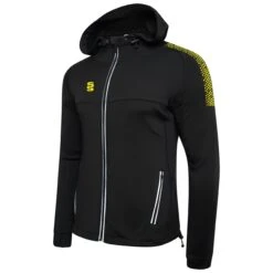Dual Full Zip Hoody -Sports Ball Store DU012 Black Yellow scaled 1