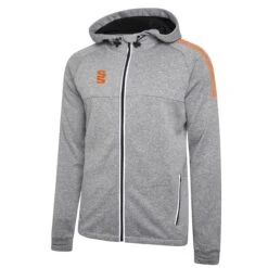 Dual Full Zip Hoody -Sports Ball Store DU012 Grey Orange scaled 1