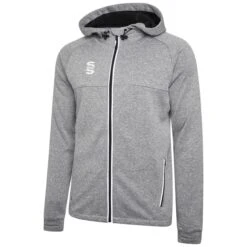 Dual Full Zip Hoody -Sports Ball Store DU012 Grey Plain scaled 1