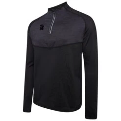 Dual 1/4 Zip Midlayer Performance Top -Sports Ball Store DU013 Black Black scaled 1