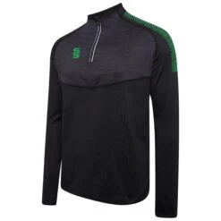 Dual 1/4 Zip Midlayer Performance Top -Sports Ball Store DU013 Black Emerald scaled 1