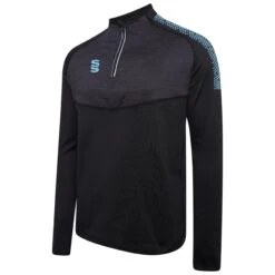 Dual 1/4 Zip Midlayer Performance Top -Sports Ball Store DU013 Black Sky scaled 1