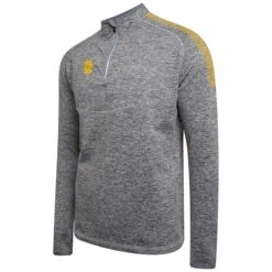Dual 1/4 Zip Midlayer Performance Top -Sports Ball Store DU013 Grey Amber scaled 1