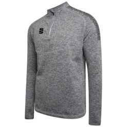 Dual 1/4 Zip Midlayer Performance Top -Sports Ball Store DU013 Grey Black scaled 1