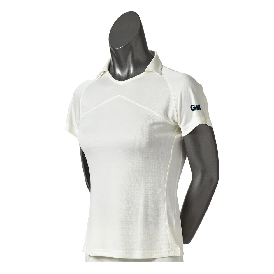 GM ST30 White Ladies Match Cricket Shirt 3 GM ST30 White Ladies Match Cricket Shirt