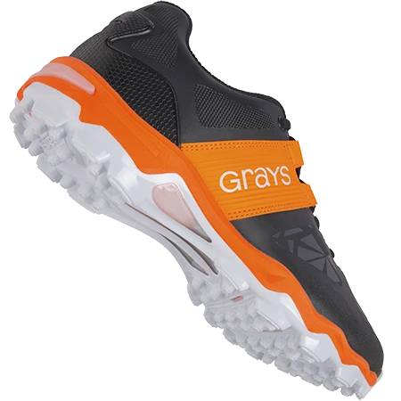 Traction Hockey Shoe Black Orange 3 Traction Hockey Shoe Black Orange
