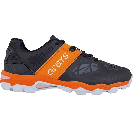 Traction Hockey Shoe Black Orange 4 Traction Hockey Shoe Black Orange - Image 2