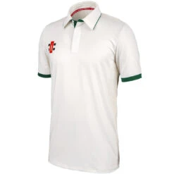 Pro Performance Cricket Shirt Short Sleeve -Sports Ball Store Pro Performance Short Sleeve Green Trim
