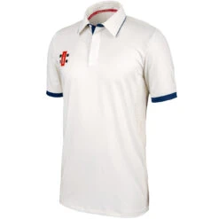 Pro Performance Cricket Shirt Short Sleeve -Sports Ball Store Pro Performance Short Sleeve Navy Trim