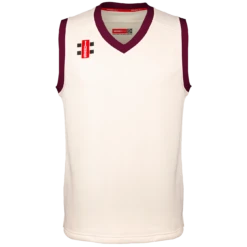Pro Performance Sleeveless Cricket Slipover -Sports Ball Store Pro Performance Slipover Maroon Trim M Front