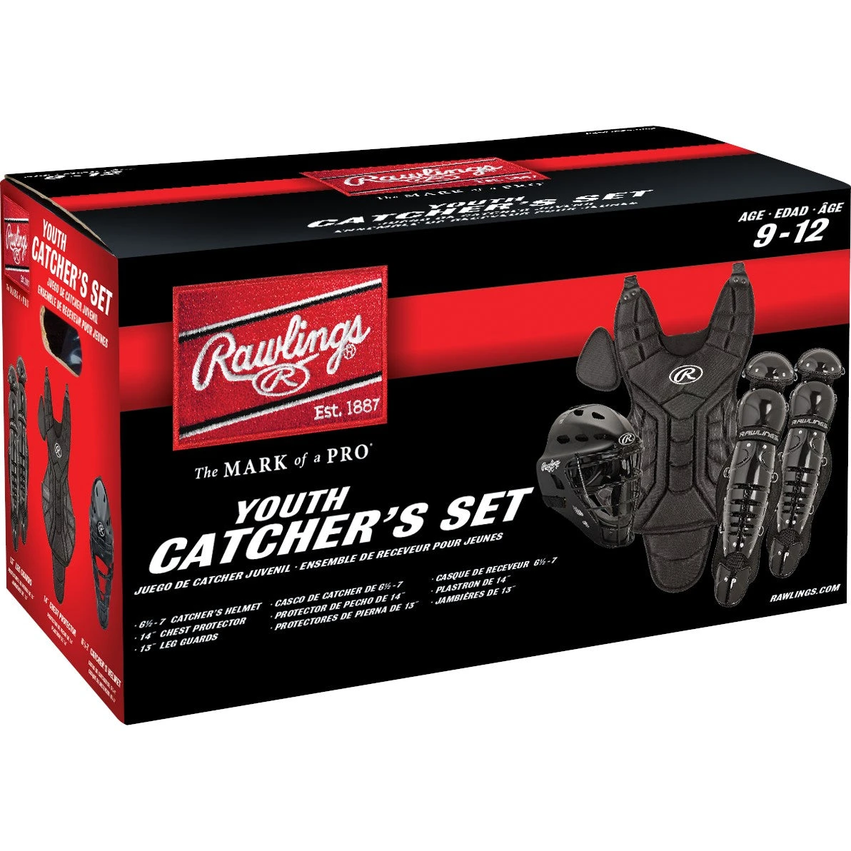 Rawlings (PLCSY-B) Players Youth Catchers Set (age 9-12) - YOUTH 3 Rawlings (PLCSY-B) Players Youth Catchers Set (age 9-12) - YOUTH