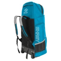 Elite Duffle Wheelie Bag -Sports Ball Store Shrey Elite Duffle Wheelie Cricket Bag Cyan Back