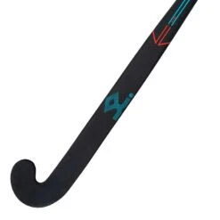 Shrey Elite 100 Late Bow Hockey Stick -Sports Ball Store Shrey Hockey Elite 100 Black Turquise Hockey Stick Close front