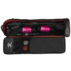 Shrey Elite 45 Hockey Bag Red 12 Shrey Elite 45 Hockey Bag Red -Sports Ball Store Shrey Hockey Elite 45 Hockey Stick Bag Red Open