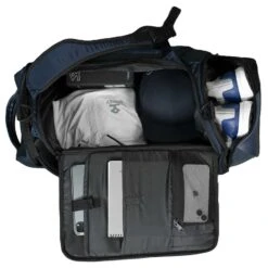 Holdall 2.0 Navy -Sports Ball Store Shrey Hockey Player 2.0 Bag Navy open