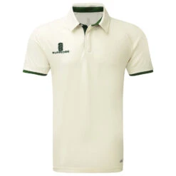 Tek Cricket Shirt Short Sleeve -Sports Ball Store Surridge Tek Short Sleeve Cricket Shirt Green trim