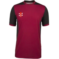 Pro Performance T20 Cricket Shirt Short Sleeve 27 Pro Performance T20 Cricket Shirt Short Sleeve -Sports Ball Store T20 Short Sleeve Shirt MaroonBlack 2