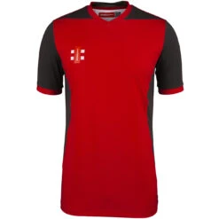 Pro Performance T20 Cricket Shirt Short Sleeve 24 Pro Performance T20 Cricket Shirt Short Sleeve -Sports Ball Store T20 Short Sleeve Shirt RedBlack 2